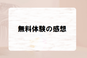 ＼悪い口コミが多い？／無料体験もしてみました　無料体験の感想